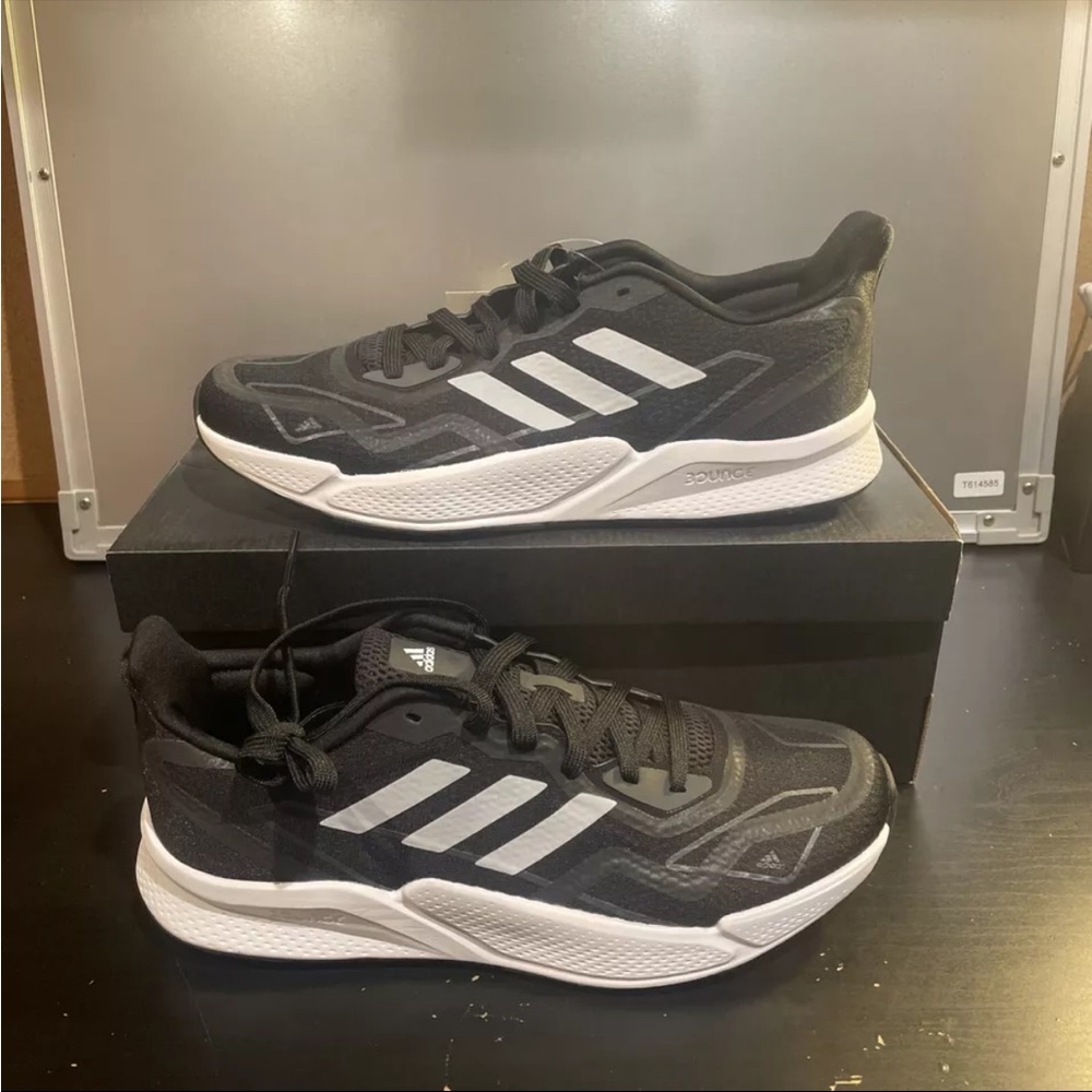 adidas Black and White Athletic Shoes